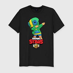 Мужская slim-футболка Brawl Stars Leon, Dab