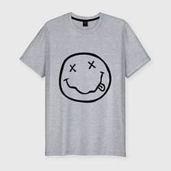 Мужская slim-футболка NIRVANA на спине