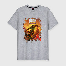 Футболка slim-fit DOOM, цвет: меланж