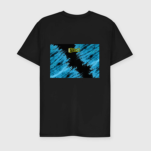 Мужская slim-футболка Brawl Stars shark / Черный – фото 2