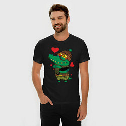 Футболка slim-fit Модный крокодил, цвет: черный — фото 2