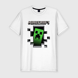 Футболка slim-fit Minecraft, цвет: белый