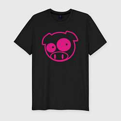 Мужская slim-футболка Subaru Power Pig