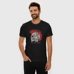 Футболка slim-fit Rebel hard music, цвет: черный — фото 2