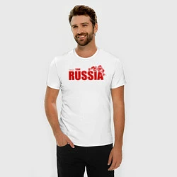 Футболка slim-fit Russia, цвет: белый — фото 2