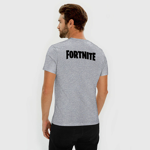 Мужская slim-футболка Fortnite Фортнайт / Меланж – фото 4