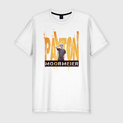 Футболка slim-fit Payton Moormeier, цвет: белый