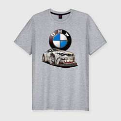 Мужская slim-футболка BMW оскал