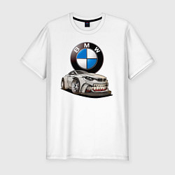 Мужская slim-футболка BMW оскал