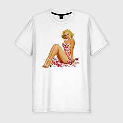 Мужская slim-футболка Retro PinUp Girl