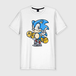 Футболка slim-fit СОНИК, цвет: белый