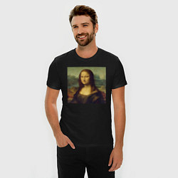Футболка slim-fit Mona Lisa pixels, цвет: черный — фото 2