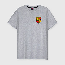 Футболка slim-fit PORSCHE, цвет: меланж