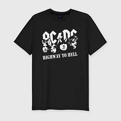 Мужская slim-футболка ACDC Highway to Hell