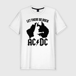 Мужская slim-футболка Let there be rock