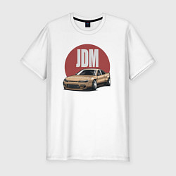 Футболка slim-fit JDM, цвет: белый