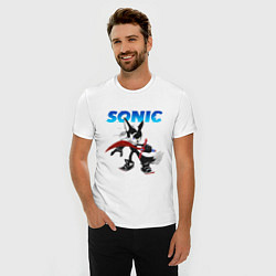 Футболка slim-fit SONIC, цвет: белый — фото 2