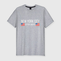 Футболка slim-fit NEW YORK, цвет: меланж