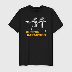 Футболка slim-fit Квентин Карантино, цвет: черный