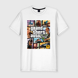 Мужская slim-футболка GTA5