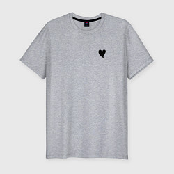Мужская slim-футболка СЕРДЕЧКО