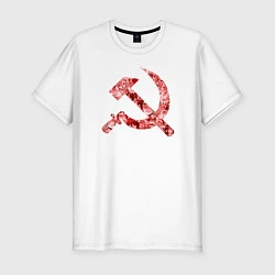 Мужская slim-футболка Ахегао СССР
