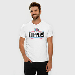 Футболка slim-fit Los Angeles Clippers 1, цвет: белый — фото 2