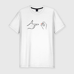Мужская slim-футболка LOVE & SEX