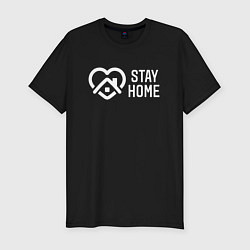 Футболка slim-fit INSTAGRAM STAY HOME, цвет: черный