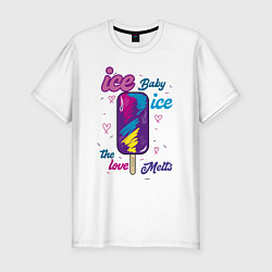 Мужская slim-футболка Ice Baby Летнее мороженое