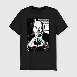 Футболка slim-fit Ленин Oko, цвет: черный