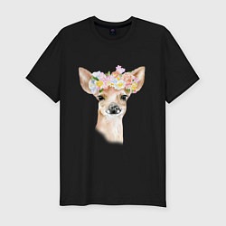 Мужская slim-футболка Весенний олень