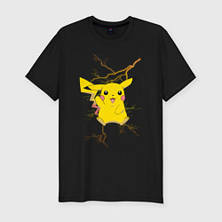 Футболка slim-fit Pikachu, цвет: черный