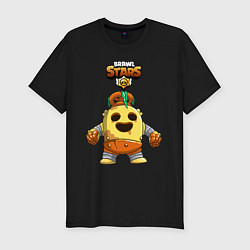 Футболка slim-fit Brawl Stars Robot Spike, цвет: черный