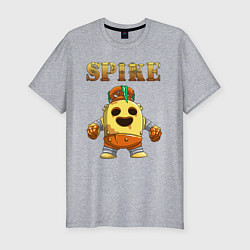 Футболка slim-fit Brawl Stars Robot Spike, цвет: меланж