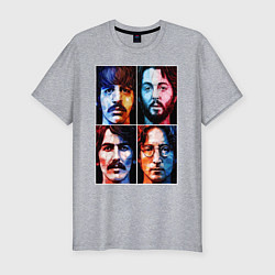 Футболка slim-fit THE BEATLES, цвет: меланж