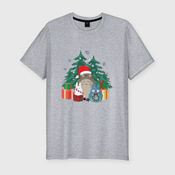 Футболка slim-fit New Year Totoro, цвет: меланж