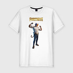 Мужская slim-футболка Meowcles Fortnite 2
