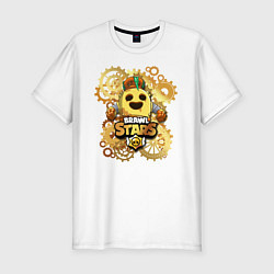 Мужская slim-футболка Brawl Stars Robot Spike