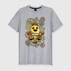 Футболка slim-fit Brawl Stars Robot Spike, цвет: меланж