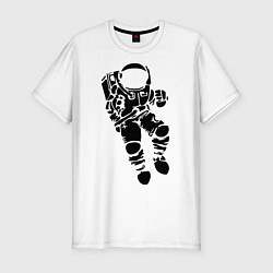 Мужская slim-футболка Космонавт