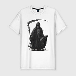 Футболка slim-fit Memento mori, цвет: белый