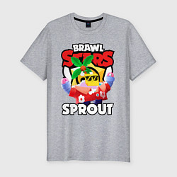 Мужская slim-футболка BRAWL STARS SPROUT