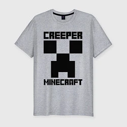 Мужская slim-футболка MINECRAFT CREEPER