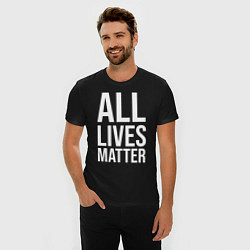 Футболка slim-fit ALL LIVES MATTER, цвет: черный — фото 2