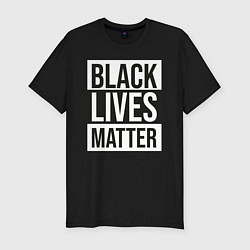 Мужская slim-футболка BLACK LIVES MATTER