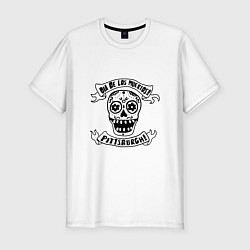 Футболка slim-fit Dia de los muertos!, цвет: белый