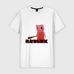 Футболка slim-fit ROBLOX: PIGGI, цвет: белый