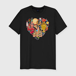 Мужская slim-футболка LOVE RUSSIA