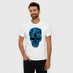 Футболка slim-fit Skull - illusion, цвет: белый — фото 2